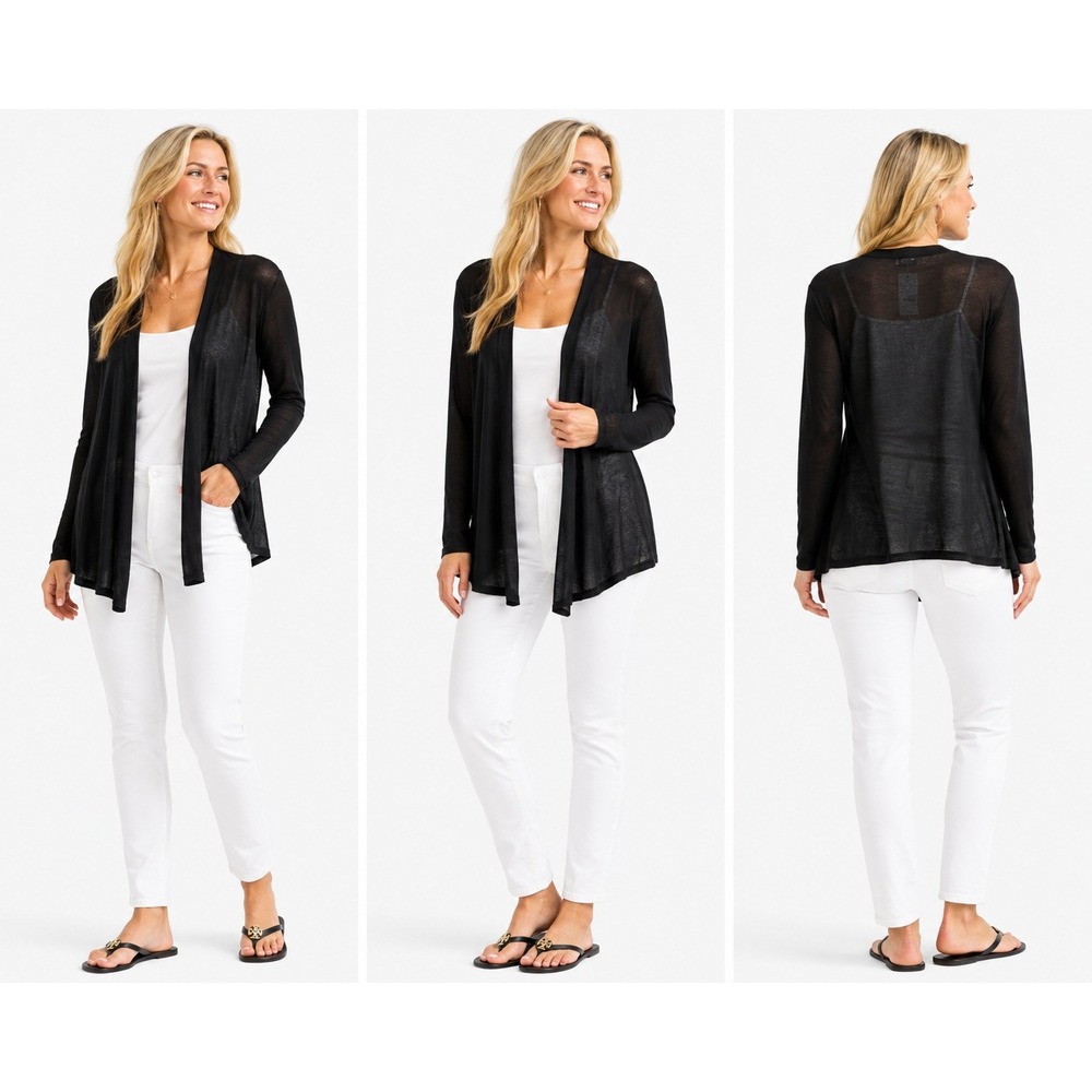 Express Cardigan S Capsule Wardrobe Open Lightweight Transitional Semi-Sheer NWT